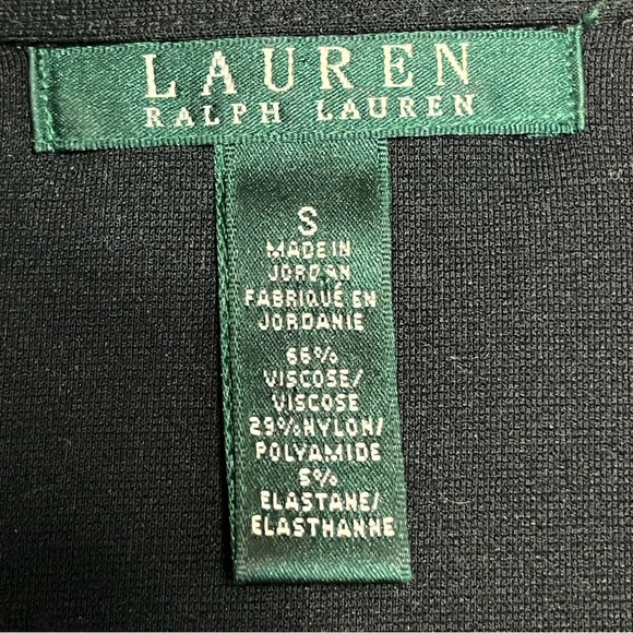 LAUREN Ralph Lauren Women’s Black L/S Shirt Dress Popover Button Size S Neutral - Picture 6 of 6